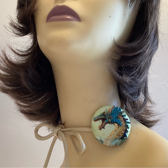 Beaded Dragon Choker Necklace NWOT - Picture 5 of 5